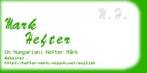 mark hefter business card